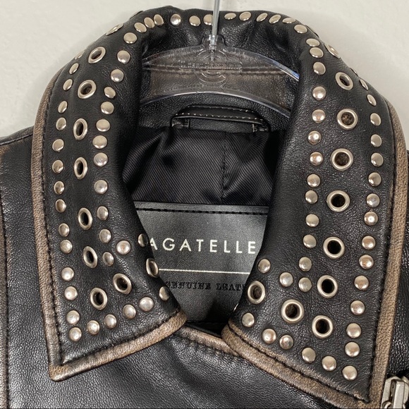 Bagatelle.NYC Genuine Aged leather Moto Jacket S - Picture 14 of 16